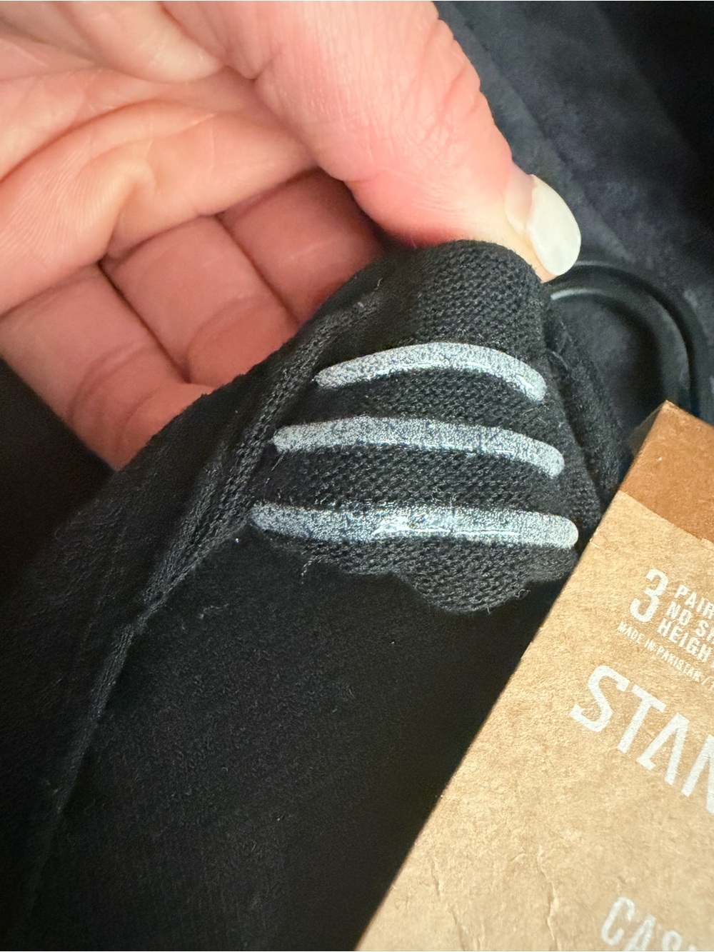 Stance women’s/mens Black Low-Cut Athletic Socks with White & Aqua Stripes - Picture 6 of 7